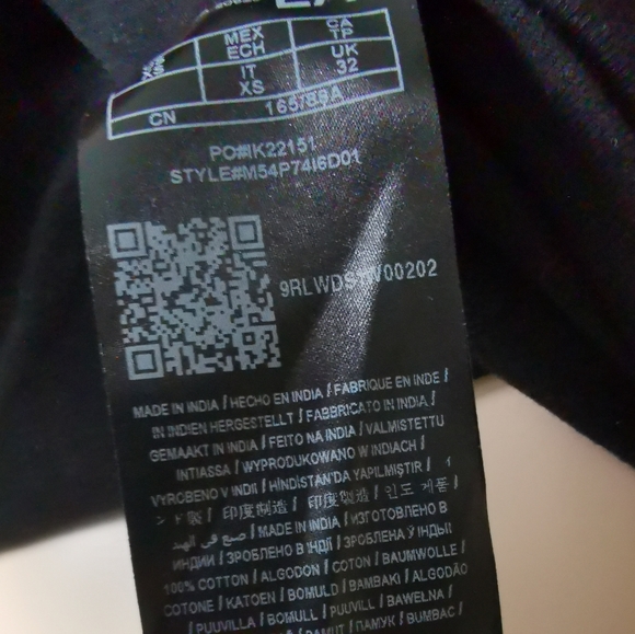 🇺🇲Guess Gold Striped Graphic Tee XS Black - Picture 4 of 6